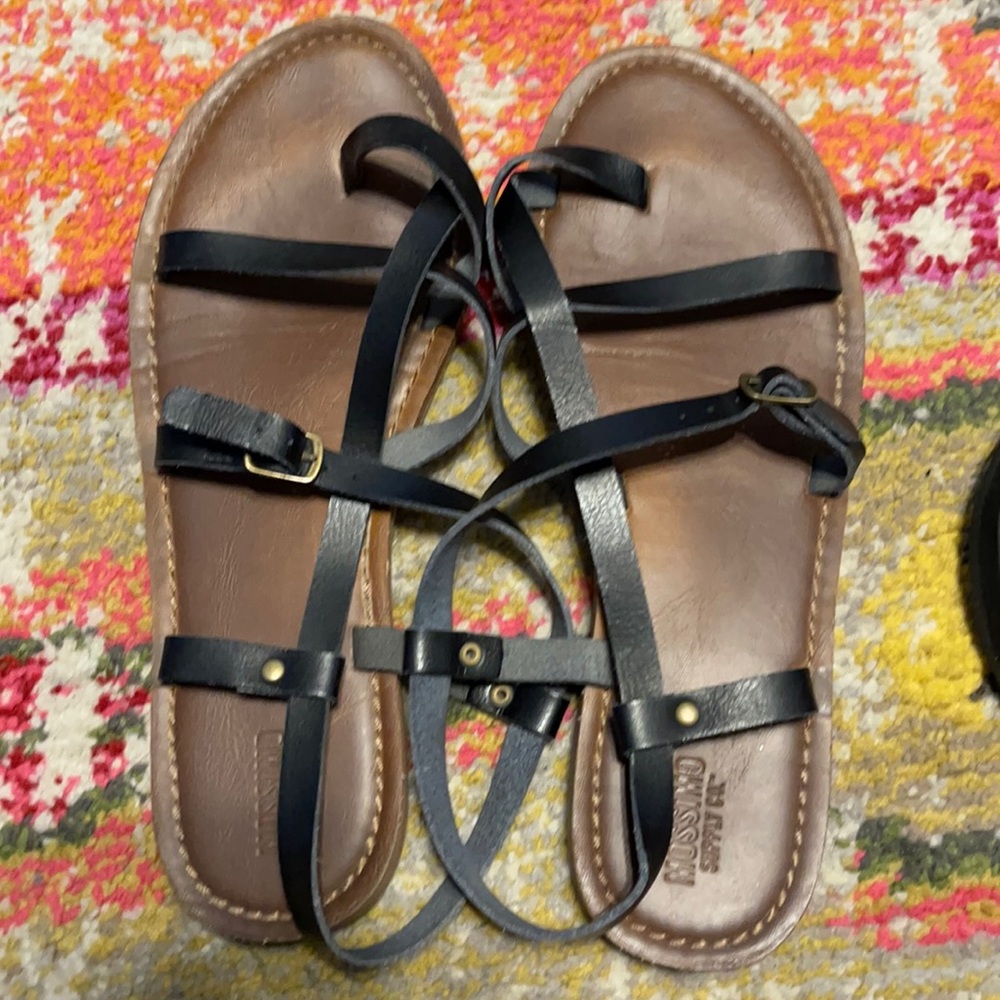 Black strappy sandals